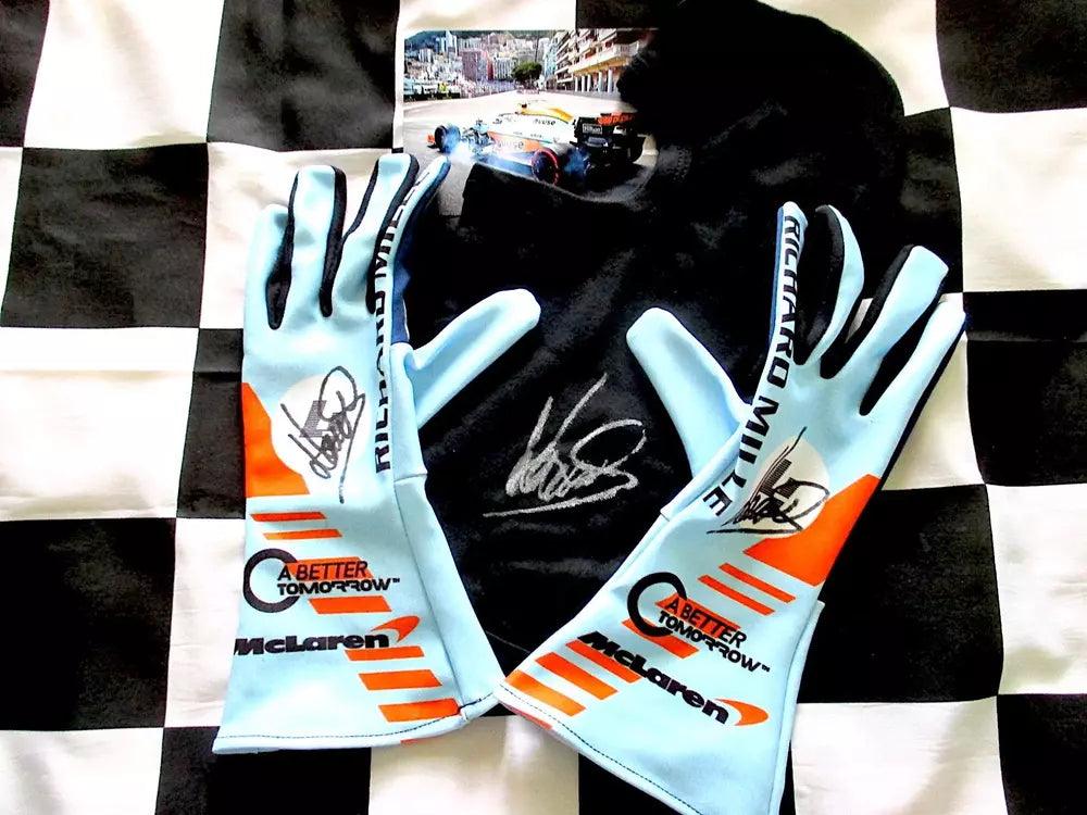 Lando Norris McLaren Rare Special Edition Gulf  F1 Gloves